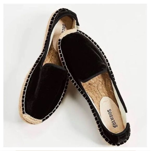 Soludos Velvet Platform Smoking Espadrille Slipper Loafers - Picture 10 of 17